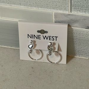 NWT- silver Nine West earrings